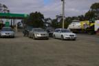 A pair of MGAs stop for lunch at Bordertown....