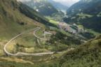 Looking down on the beginnings of the Saint Gotthard Pass